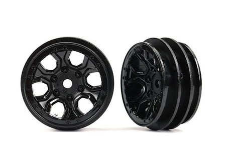 Komplet obręczy kół 1.0" - czarne TRX-4M | Traxxas 9770