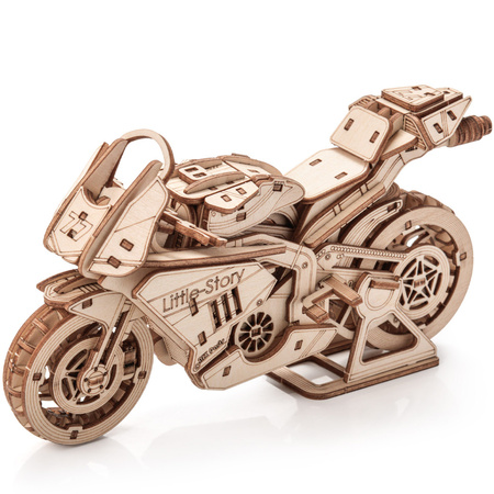 Little Story Drewniane Puzzle Model 3D Motocykl Grand Prix Motor 17,5x6,8x10cm | E021