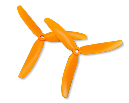 Śmigła 3-łopatowe 5x3 CW/CCW 2szt. do dronów klasy 250 (pomarańczowe)