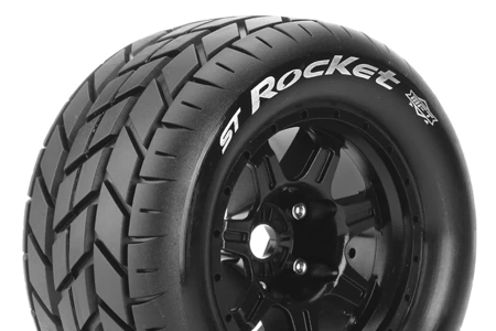 Koła 1/8 Stadium Truck Tire Sport Black (2szt.) | L-T3324B LOUISE RC