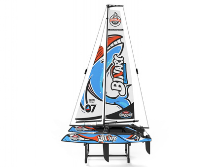 Katamaran Joysway Binary V3 400mm RTR Żaglówka Zdalnie Sterowana Model RC Niebieski | 4ST308807V3