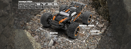 BlackZon Slyder ST Stadium Truck 1/16 4WD Żółty Samochód Zdalnie Sterowany Model RC | 540117