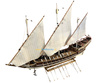 Drewniany żaglowiec Szebeka XVIII w. (550mm)