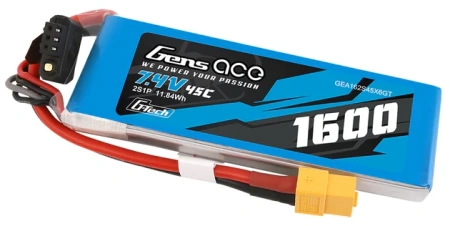 Akumulator LiPo 1600mAh 7,4V 45C 2S1P XT60 G-Tech | GEA162S45X6GT GENS ACE