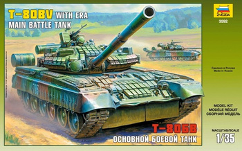 T-80BV Russian Main Battle Tank with ERA 1:35 | Zvezda 3592