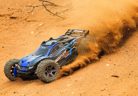 Traxxas Rustler 4X4 VXL TSM 1/10 Niebieski | 67376-4-BLUE