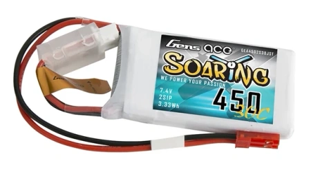 Akumulator LiPo 450mAh 7,4V 30C 2S1P JST BEC Soaring | GEA4502S30JST GENS ACE