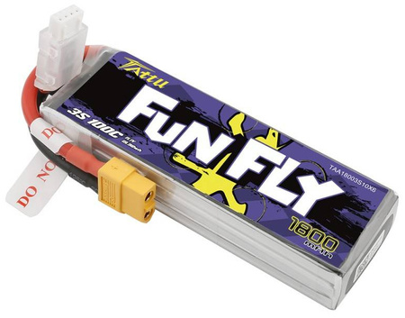 Akumulator LiPo 1800mAh 11,1V 100C 3S1P XT60 FunFly | TAA18003S10X6 TATTU