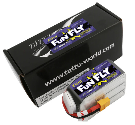 Akumulator LiPo 1550mAh 22,2V 100C 6S1P XT60 FunFly | TAA15506S10X6 TATTU