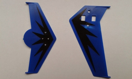 TopHeli TH6400-33B - stateczniki komplet niebieskie