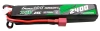 Gens ace 25C 2400mAh 2S2P 7.4V Saddle Airsoft Gun Lipo Battery with Mini Deans(T) Plug