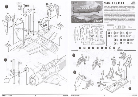 Yak-11 / C-11 "Moose" 1:72 | 92229 RS MODELS