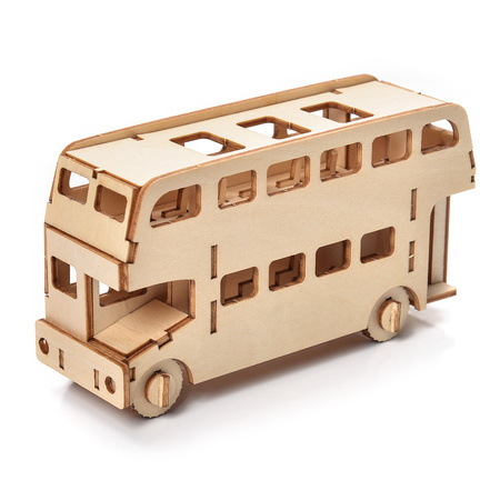 Little Story Drewniane Puzzle Model 3D Autobus 13,7x4,6x7,4cm | D002