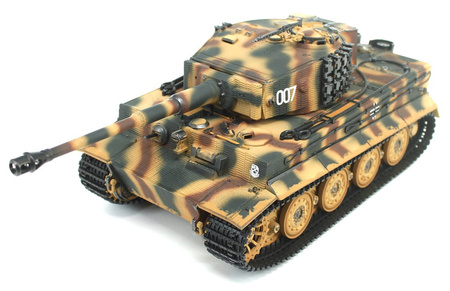 German Tiger 1 Late RTR 2,4Ghz 1/24 Czołg Zdalnie Sterowany Heng Long IR Dźwięk Painted Camo | 3841-11-L-C TAIGEN