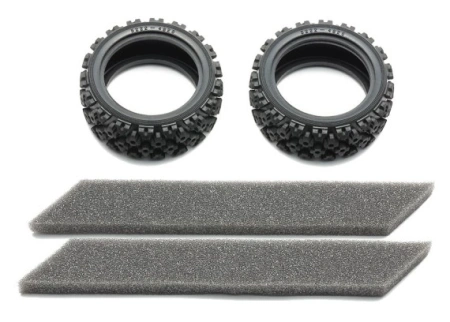 Opony z Wkładkami Tamiya On-Road Rally Block Tires 1:10 Touring Car 2szt. | TA-54861