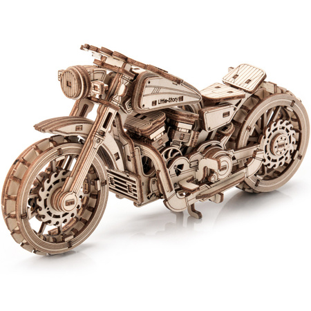 Little Story Drewniane Puzzle Model 3D Motocykl Speedtail Motor 19x7,3x9cm | E020