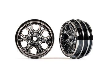 Komplet obręczy kół 1.0" - czarny chrom TRX-4M | Traxxas 9770-BLKCR