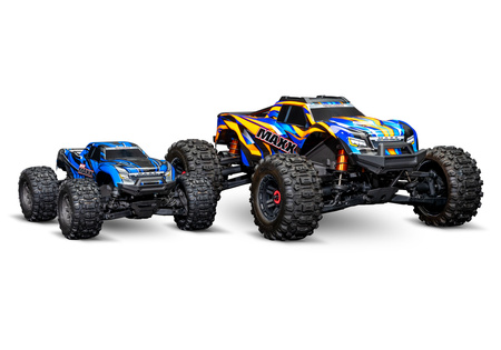 Traxxas Mini Maxx BL-2S 4WD 1:12 Niebieski Samochód Zdalnie Sterowany Model RC | 107154-1-BLUE