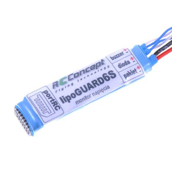 Monitor napięcia pakietu 6S - lipoGUARD6S  - RCConcept