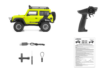 Samochód Kavan GRE-24 RTR crawler 1:24 - żółty