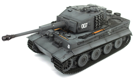 German Tiger 1 Late Painted Gray RTR 2,4Ghz 1/24 Czołg Zdalnie Sterowany IR Dźwięk Taigen Szary | 3841-11-L-G HENG LONG