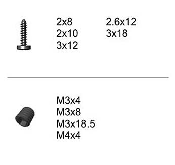 Komplet śrub i wkrętów Vision 50 (80szt.) | EQ2052 ELY.Q
