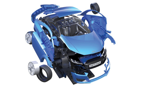 QUICKBUILD Audi TT Coupe Samochód z Klocków | J6054 AIRFIX