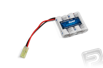 Pakiet 4,8V - 4xAA Eneloop 2000mAh (Płaski, złącze Tamiya)