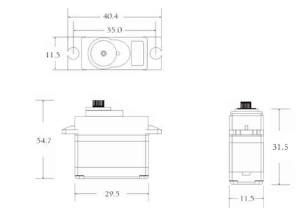 Serwo Mini HD-1711MG 17,5g - PowerHD