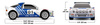 Traxxas Mini Rally VXL Ford RS200 4X4 1:12 Niebieski Samochód Zdalnie Sterowany Model RC | 108046-1-BLUE