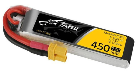 Akumulator LiPo 450mAh 7,4V 75C 2S1P XT30 Long Pack | TAA4502S75X3L TATTU