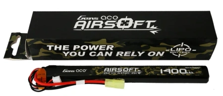 Akumulator LiPo 1400mAh 11,1V 25C 3S1P Mini Tamiya Airsoft Gun | GEA14003S25T GENS ACE