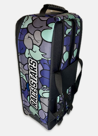 Plecak transportowy na model Double Backpack (blue graffiti) | RACE STARS
