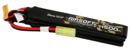 Akumulator LiPo 1500mAh 11,1V 25C 3S1P Mini Tamiya Nunchuck 3X Airsoft Gun | GEA15003S25T3 GENS ACE