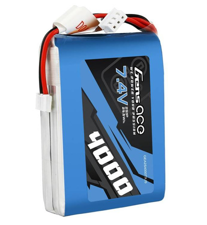 Akumulator LiPo 4000mAh 7,4V 1C 2S1P TX JST-EHR | GEA2S4000TXJS GENS ACE