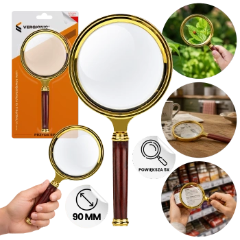 Lupa Powiększająca 5X 90mm z Rączką | VERGIONIC