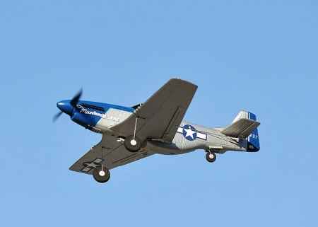 Mini Mustang P51D Scaled Warbird Airplane niebieski RTF (450mm) | TOP097B01 TOP RC HOBBY