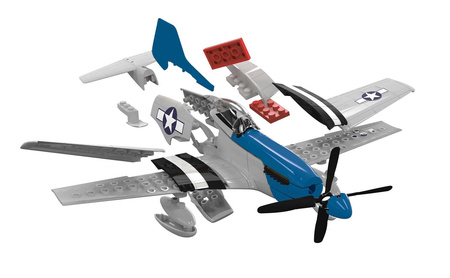 QUICKBUILD D-Day P-51D Mustang Samolot z Klocków | J6046 AIRFIX