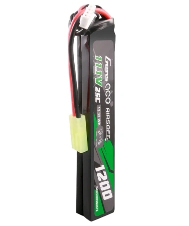 Akumulator LiPo 1200mAh 11,1V 25C 3S1P Mini Tamiya Airsoft Gun | GEA12003S25T2 GENS ACE