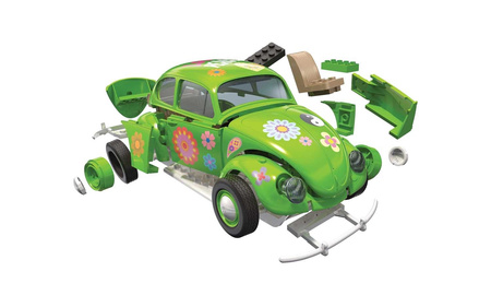 QUICKBUILD Flower Power Volkswagen Beetle Samochód z Klocków | J6031 AIRFIX
