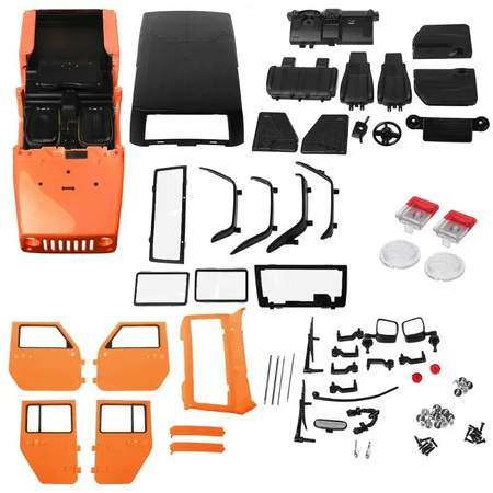 Karoseria Jeep Wrangler Cherokee Crawler Hard Body Twarda 1/10 Czarna | 001176