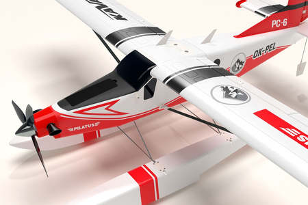 Samolot Zdalnie Sterowany Pilatus PC-6 Porter 1500mm ARF Czerwony Model RC | KAV02.8090 KAVAN