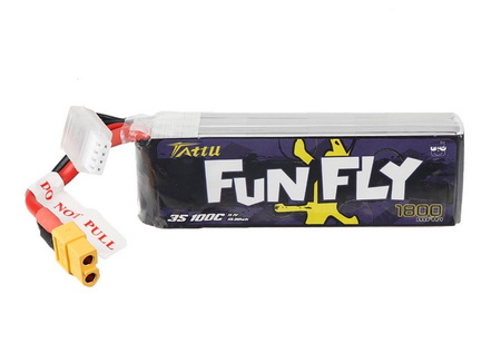 Pakiet LiPo 1800mAh 11,1V 3S 100C XT-60 FUNFLY- GENS ACE & TATTU