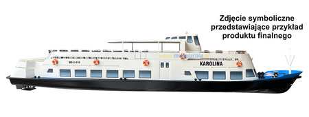 Statek Wycieczkowy Goplana 1/30 Kadłub z Włókna Szklanego 730mm
