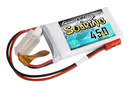 Akumulator LiPo 450mAh 7,4V 30C 2S1P JST BEC Soaring | GEA4502S30JST GENS ACE