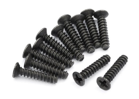Śruby Metalowe 2,6x12mm Countersunk Self Tapping Screws | 540050 BLACKZON