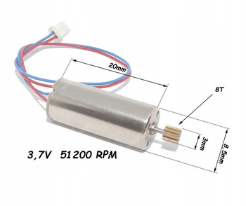 Silnik 20x8,5x1 zębatka 8T/średnica zębatki 3mm
