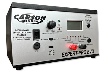 Ładowarka Carson Expert Pro Evo NiMH NiCd Pb 230V Professional Microcontroller Charger Używana
