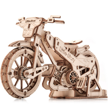 Little Story Drewniane Puzzle Model 3D Motocykl Żużlowy Motor 17,5x7x8,7cm | E014