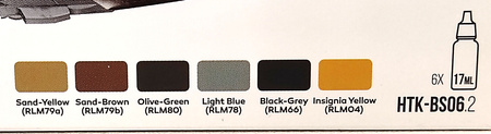 Zestaw farb akrylowych (LUFTWAFFE IN AFRICA) | HTK-BS06.2 HATAKA